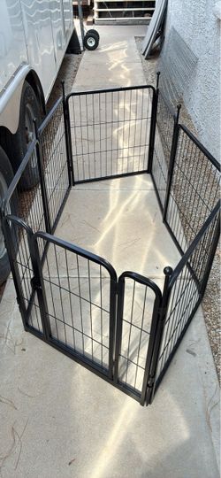 7 panel small dog play yard