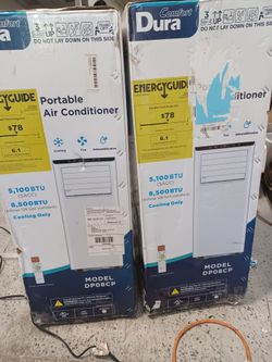8500btu Portable Ac By dura. Complete set new with windows hose and remote.  New