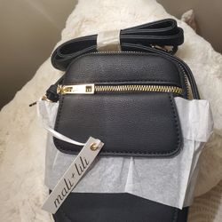 Mali & Lili - Brand New - Leslie Multi-Compartment PETA Approved Vegan Leather Crossbody  Bag