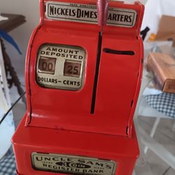 Vintage Uncle sam 3 Coin Bank