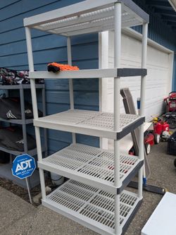 5 tier plastic utility storage shelf