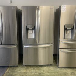 refrigerator lg depth counter door french 