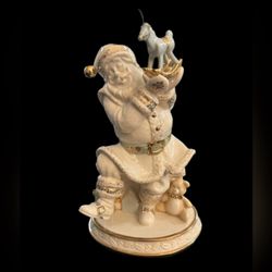 LENOX PORCELAIN CHRISTMAS FIGURINE 9” TOYS FROM SANTA SANTA”S WORKSHOP
