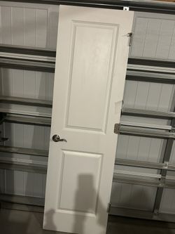 White doors with silver hardware