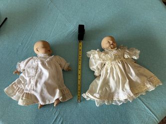 Vintage Porcelain Baby Dolls Set of 2