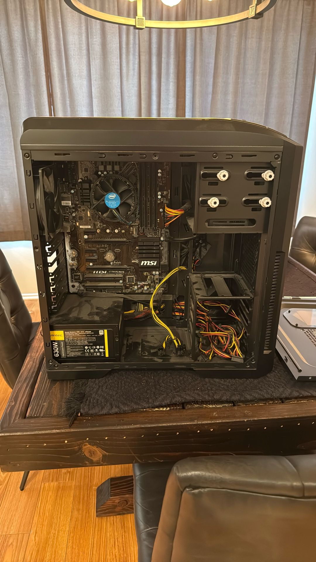 Computer Case With Mother Board And CPU
