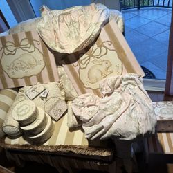 Bellini Vintage Rocking Chair,wall Pictures,step Stool,diaper Bag,baby Mattress Cover,full Size Bed Skirt And Cover,some Other Room Decor