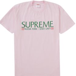 Supreme Nuova York Tee Light Pink