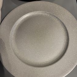 2 BRAND NEW  Silver Chargers