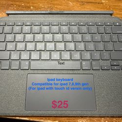 Ipad Keyboard (works With Old  Touch Id Ipad Version)