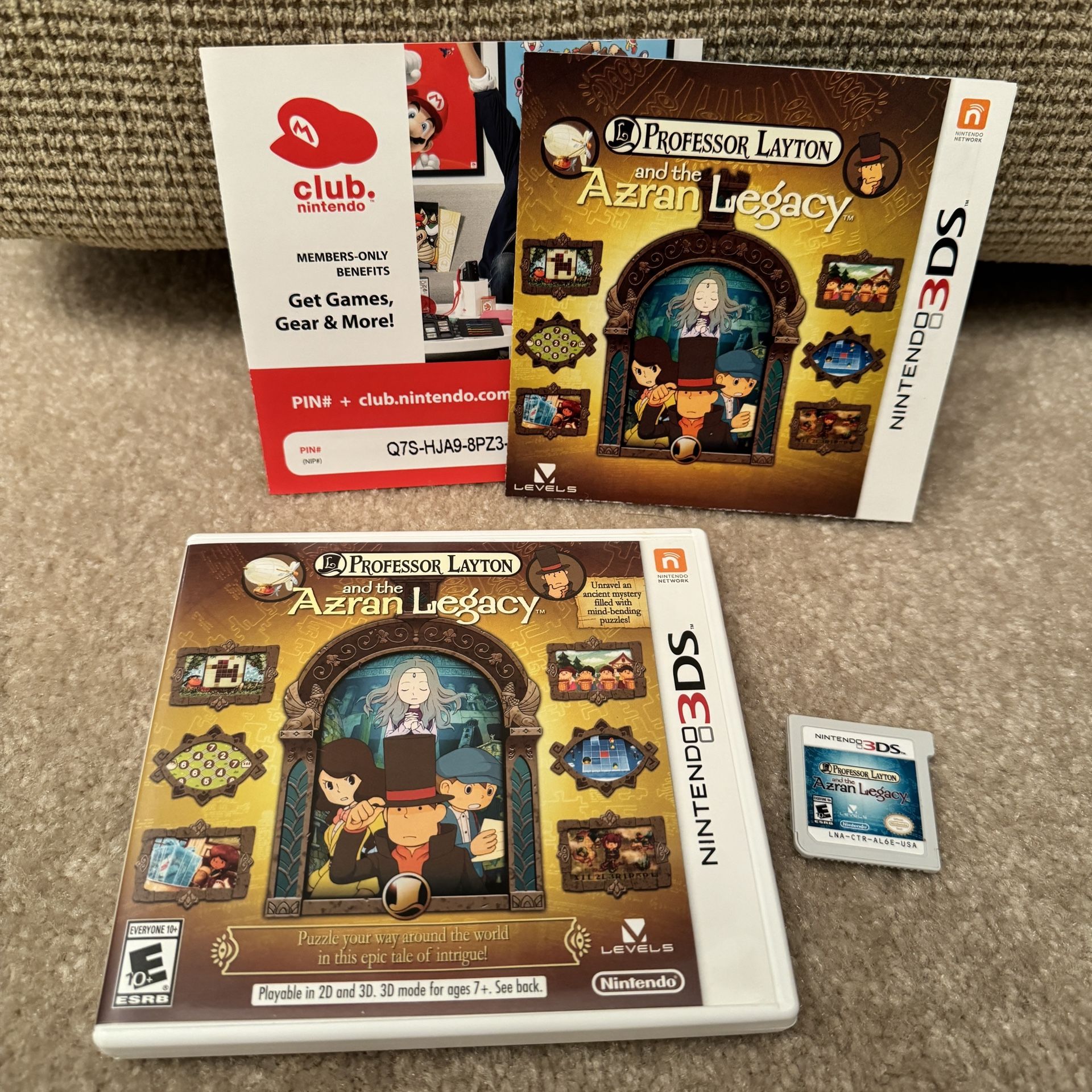 Professor Layton And The Azran Legacy Nintendo 3ds Ds 2ds Video Game For System Console Handheld Gaming Retro Classic Case Manual Game Complete