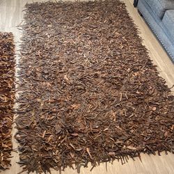 Z Gallery Leather Shag, Rug, And Runner