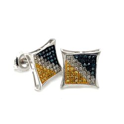 10k Tricolor Diamond Earrings .33ctw  128743 21