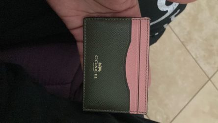 Coach wallet black and pink