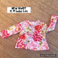12 Month Baby Girl Hard To Find NEW NWOT baby Lulu swing top, so so soft cotton