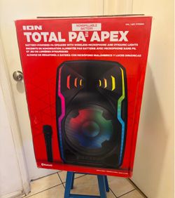 ION (Total PA Apex) 500 Watt Bluetooth Speaker System – High Quality Sound w/ Mic & LED Lighting Effects