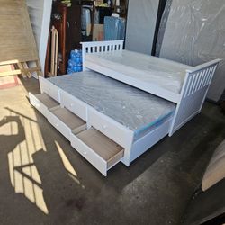 Twin Trundle Bed And Mattress 