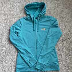 The north face full zip hoodie with gold logo like new