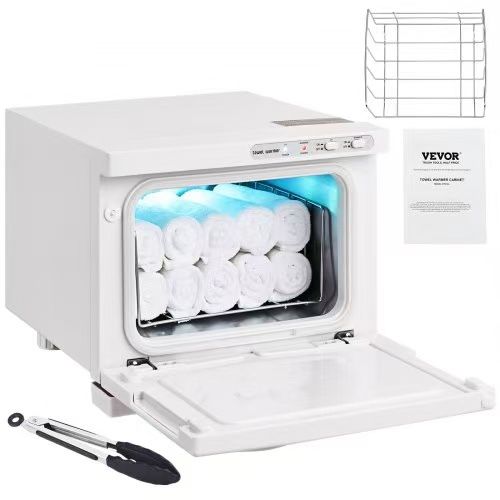 VEVOR Hot Towel Warmer, 8L Spa Hot Towel Warmer Cabinet, 2-in-1 Towel Warmer with Stainless Steel Rack, Holds up to 16 Towels, All-round Heating for F