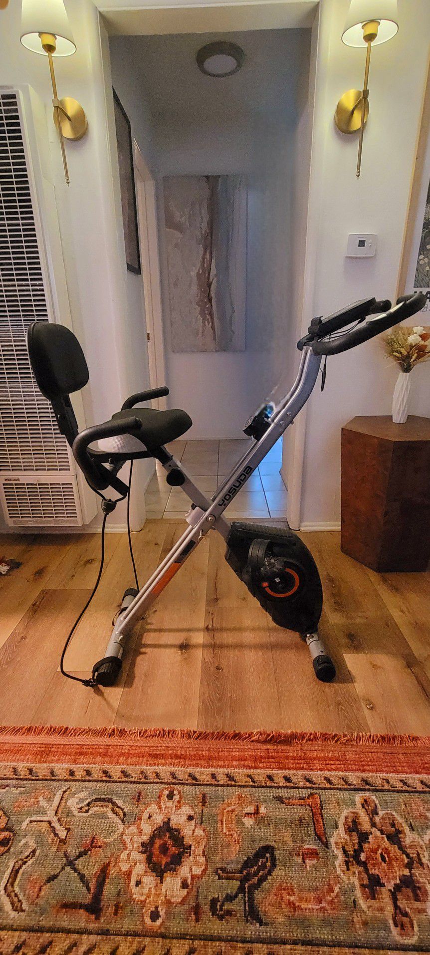 YOSUDA Exercise Bike, Folding Exercise Bike for Seniors, Magnetic X-Bike for Home Gym 