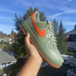 New Nike Air Force 1 '07 Mens sz 10.5 Premium Wet Putty 2.0 Oil Green  No Box 