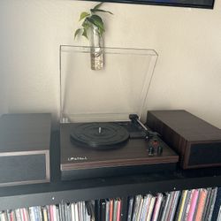 LP&No.1 Wireless Turntable with Stereo Speakers 