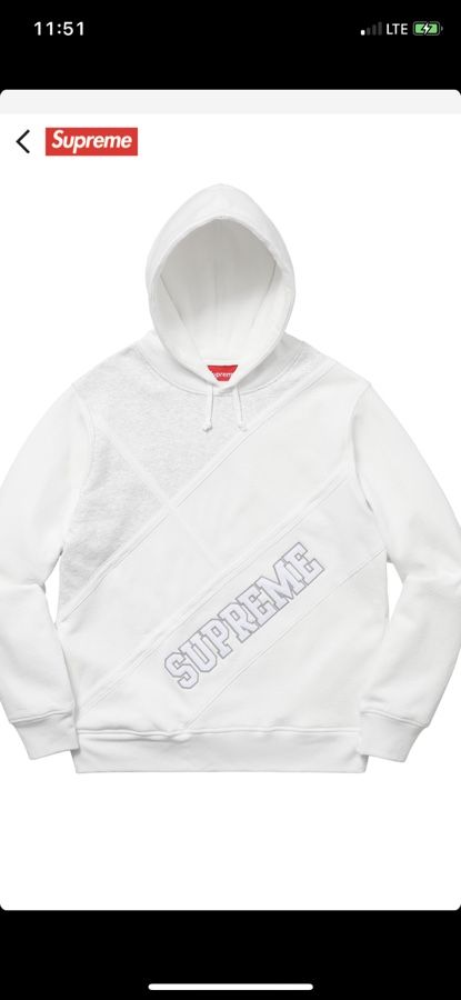 Supreme white hoody
