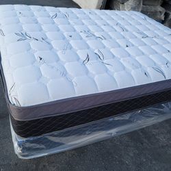 Queen Bamboo Orthopedic Pillowtop Mattress And Boxspring 