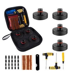 Tesla Jack Pads Lifting Jack Pad for Tesla Model 3/Y/S/X Tesla Pucks Accessories with Tire Repair Tools Kit for Tesla Vehicles 2016 to 2025,4 Pucks 