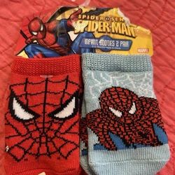 Spider-Man Infant Booties 0-12 Month 2 Pair Baby Socks