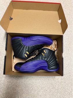 Jordan 12 size 10 purple and black