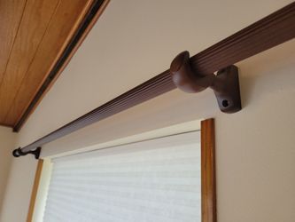 ~6ft Brown Curtain Rod