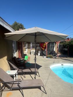 Large outdoor umbrella