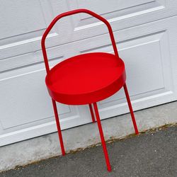 Red IKEA Side Table