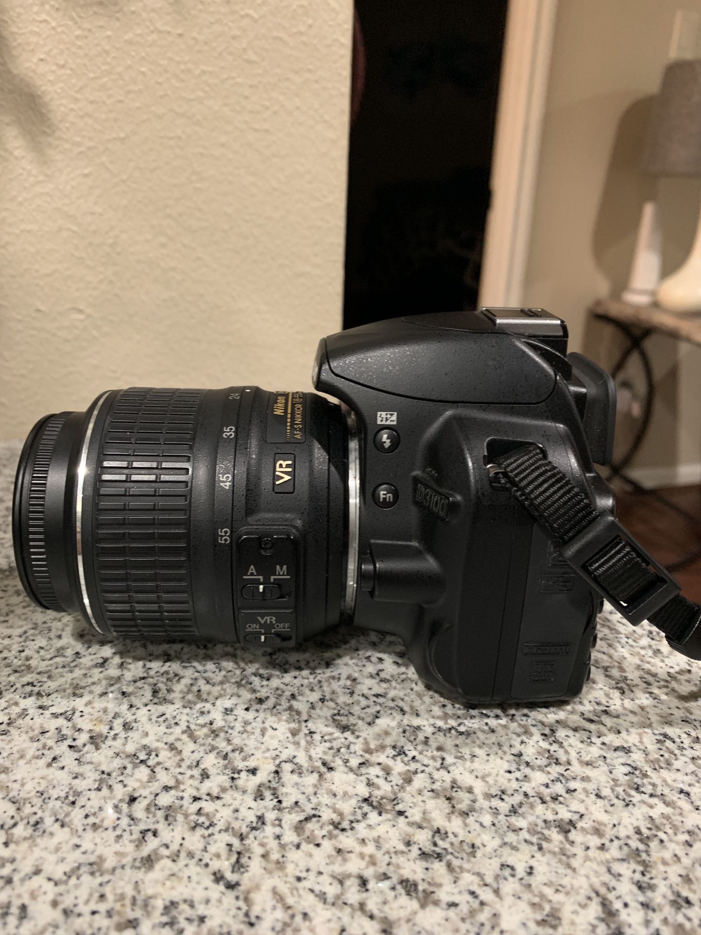 Nikon D3100 with 2 lenses bag and accessories