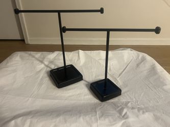 Black Jewelry Display Stands (Set of 2)
