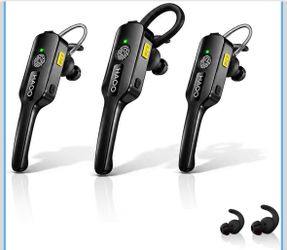 3 Pack Wireless Mini Walkie Talkies, ENC Noise Cancellation Ear-Hook Two Way Radios for Short-Range, Indoor Use, Restaurants, Retail Stores, Noisy Wor