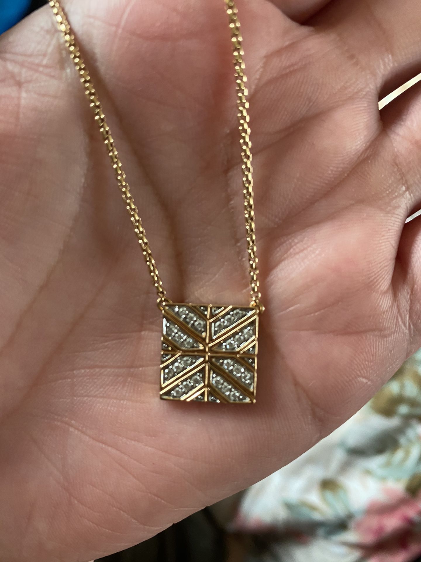 John hardy 18 k Gold diamond necklace