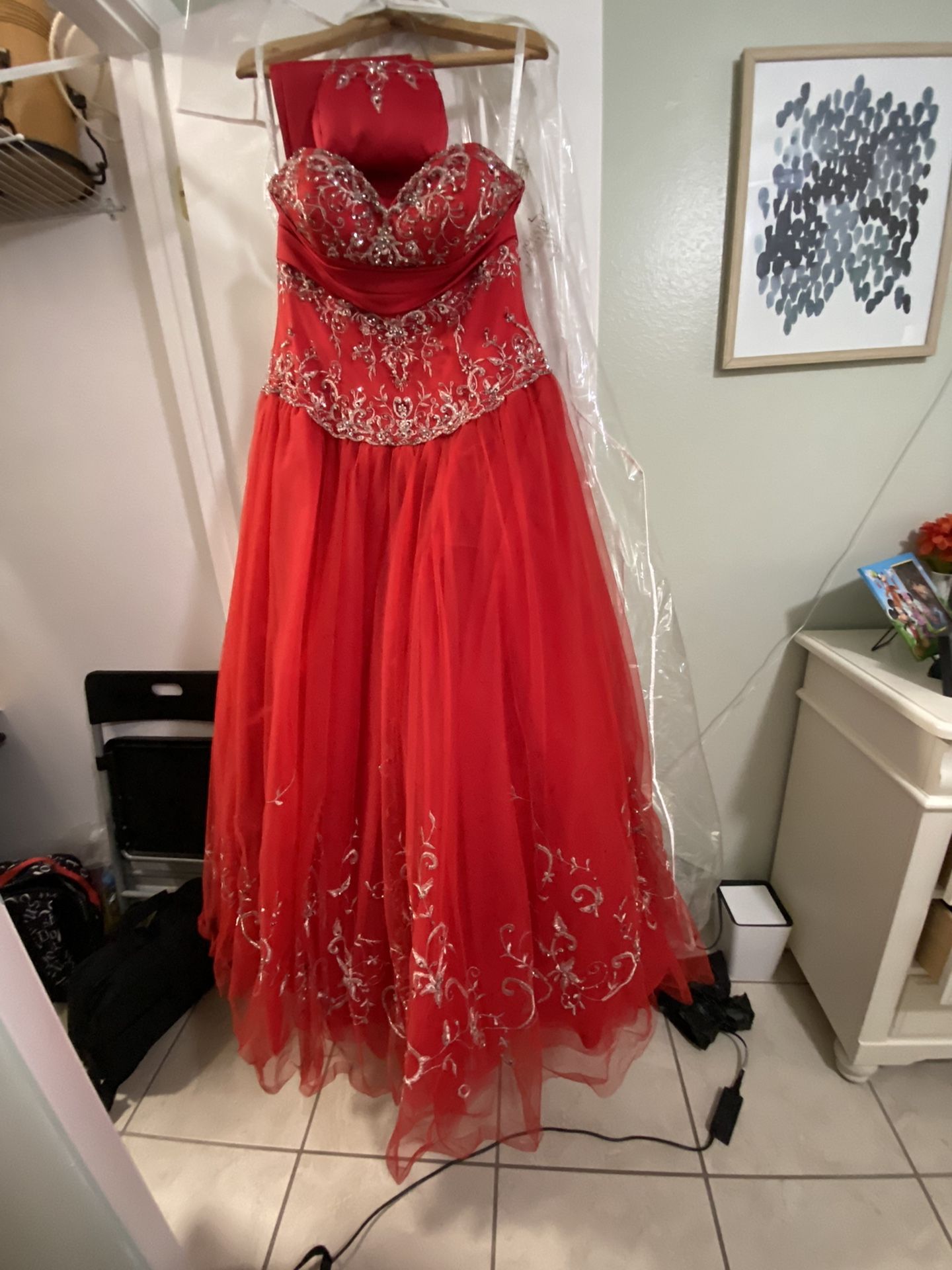 Red Tulle Dress