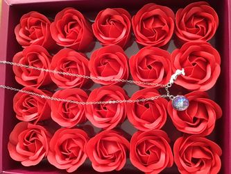 Mermaid pendant necklace blue