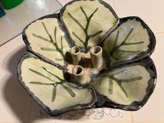 Vintage Handmade Ceramic Flower Ikebana Vase
