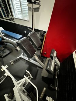 Hammer Strength Lower Back Extension & Decline Ab Bench