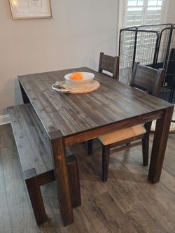 Kitchen table bench and chairs