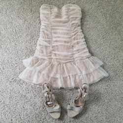 Gold Dress And Heels