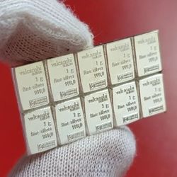 10 Gram Fine Silver Bars [1g X 10] As Pictured 