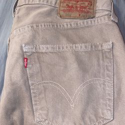 Tan Levi 501s Jeans 