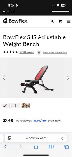 BowFlex Adjustable Weightlifting Bench