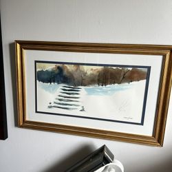 Watercolor Painting, Signed 261/2 X161/2