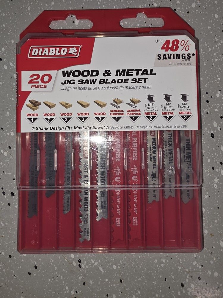 Diablo 20piece Wood & Metal Jig Saw Set 