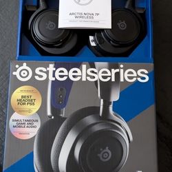 SteelSeries Arctis Nova 7P Wireless Multi-Platform Gaming Headset — Neodymium Magnetic Drivers — 2.4GHz + Bluetooth — 38Hr USB-C Battery — Gen2 AI Mic